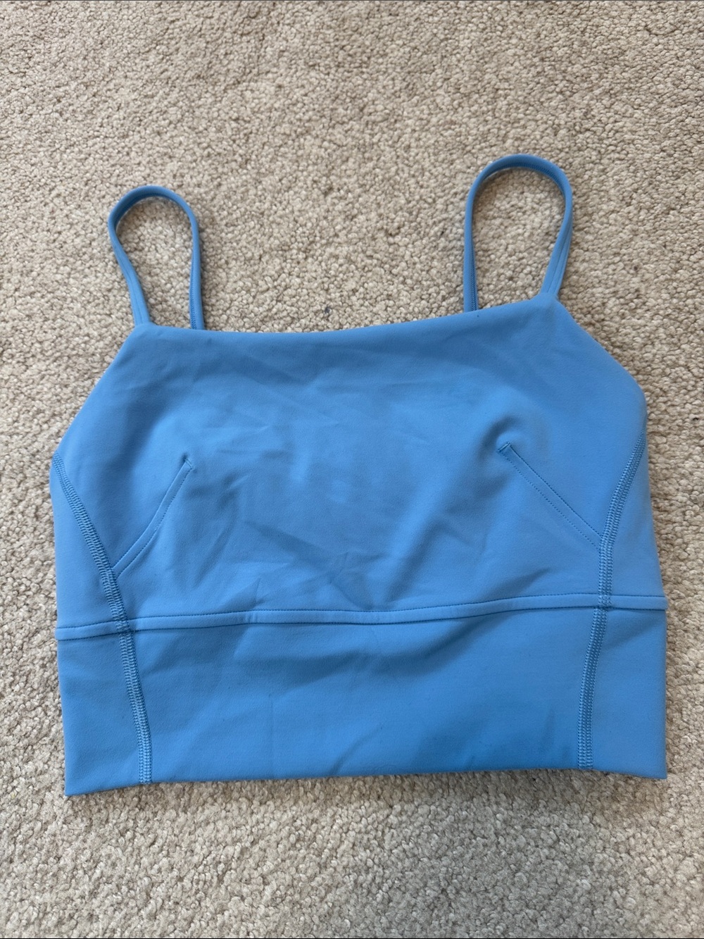 lululemon Wunder Train Strappy Bra Tank Top Blue Sz2